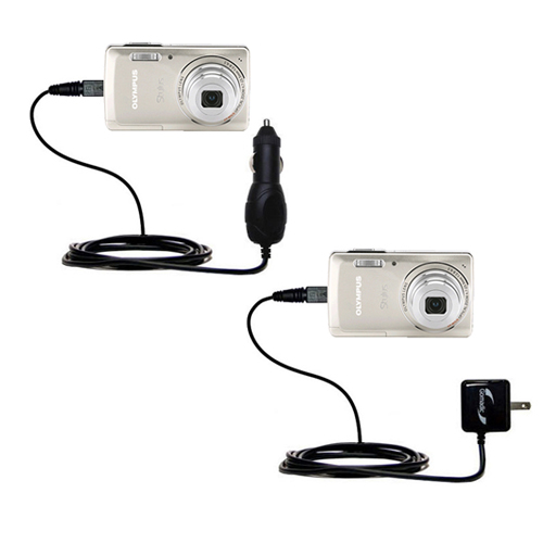 Gomadic Car and Wall Charger Essential Kit suitable for the Olympus