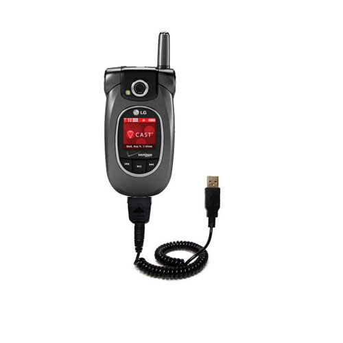 Coiled Power Hot Sync USB Cable suitable for the LG VX8300 / VX8300