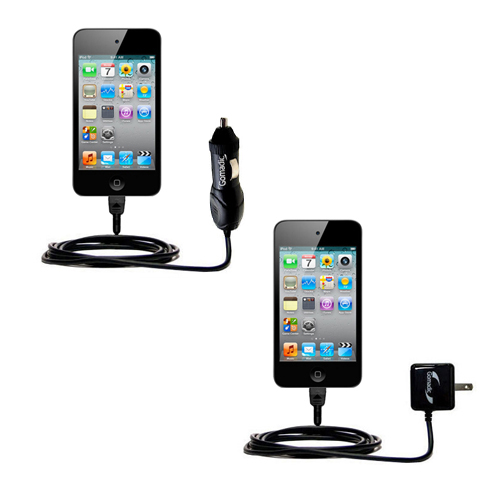 Gomadic Car and Wall Charger Essential Kit suitable for the Apple iPod ...